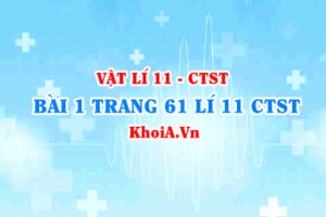 Bài 1 trang 61 SGK Vật lí 11 Chân trời sáng tạo